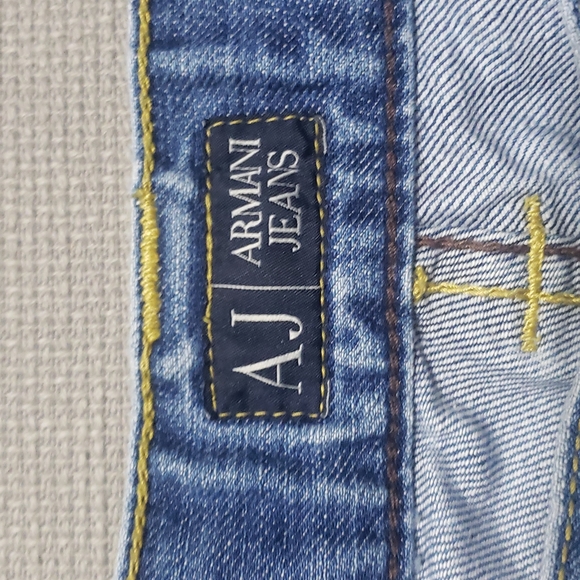 Armani Jeans Indigo Series 008 Mens Blue Button Fly Regular Jeans Size 36x32 - Picture 7 of 16